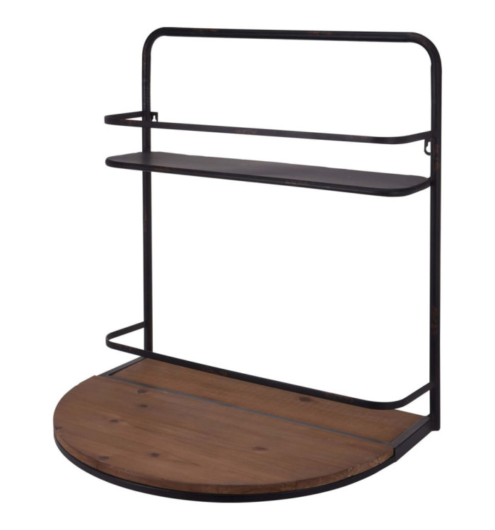 Ambiance Bar à vin avec étagère pliable 56x42x61,5 cm | Mobilier & Déco