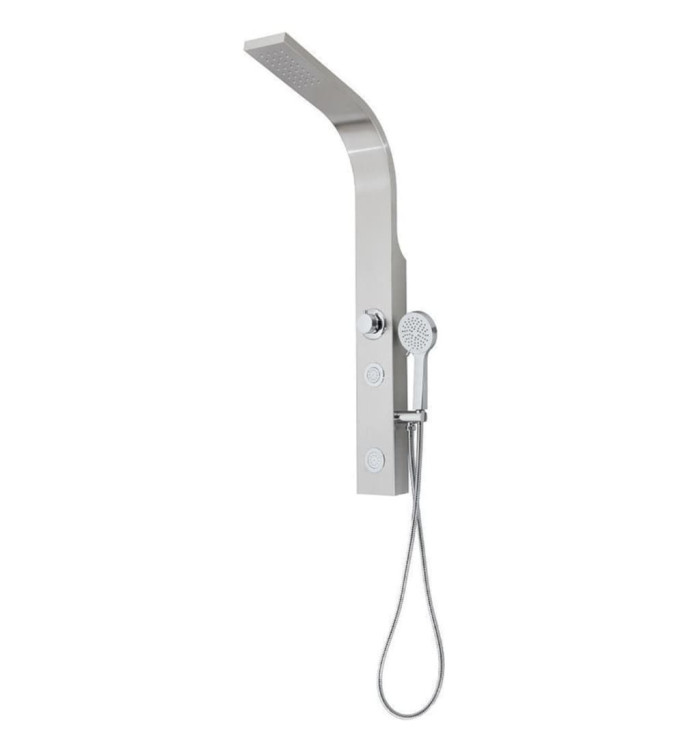 SCHÜTTE Panneau de douche SANSIBAR Couleur d'acier inoxydable | Mobilier & Déco