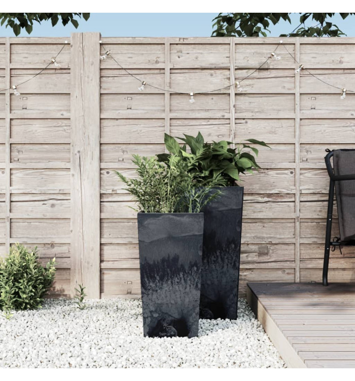 Jardinière et intérieur amovible anthracite PP aspect béton | Mobilier & Déco