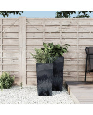 Jardinière et intérieur amovible anthracite PP aspect béton | Mobilier & Déco
