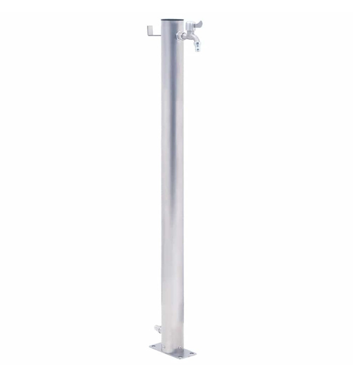 Colonne à eau de jardin 60 cm acier inoxydable rond | Mobilier & Déco