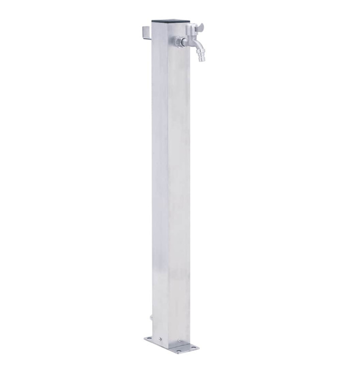 Colonne à eau de jardin 100 cm acier inoxydable carré | Mobilier & Déco