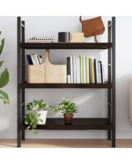 Étagère murale marron foncé bois chêne massif traité | Mobilier & Déco