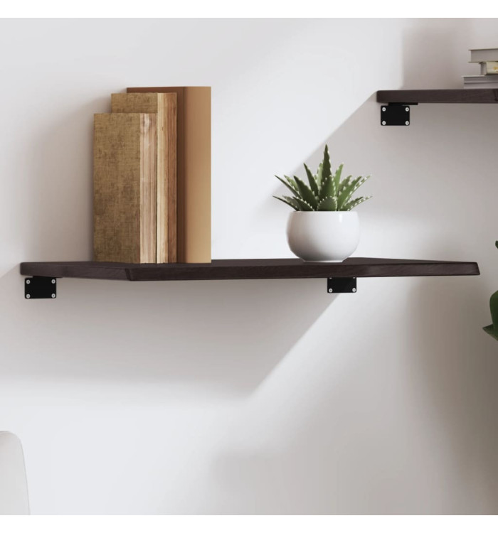 Étagère murale marron foncé 60x40x2 cm bois chêne massif traité | Mobilier & Déco