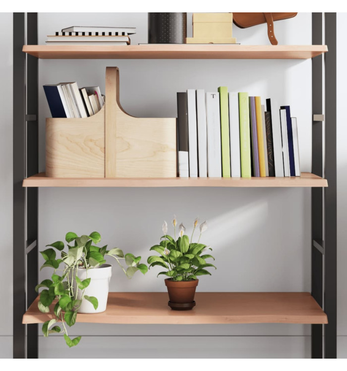 Étagère murale marron clair 100x40x2cm bois chêne massif traité | Mobilier & Déco
