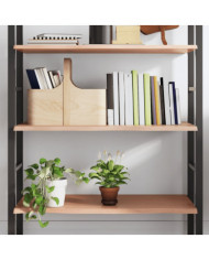 Étagère murale marron clair 100x40x2cm bois chêne massif traité | Mobilier & Déco