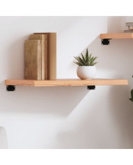 Étagère murale marron clair bois chêne massif traité | Mobilier & Déco