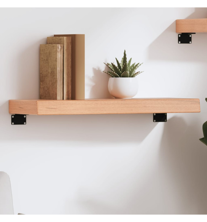 Étagère murale marron clair 60x20x6 cm bois chêne massif traité | Mobilier & Déco