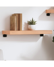 Étagère murale marron clair 60x20x6 cm bois chêne massif traité | Mobilier & Déco