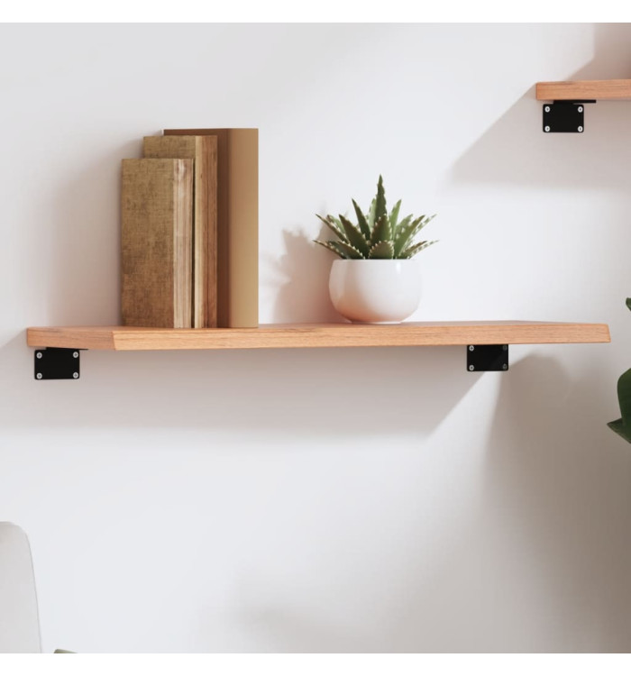 Étagère murale marron clair 60x20x2 cm bois chêne massif traité | Mobilier & Déco