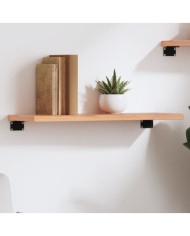 Étagère murale marron clair 60x20x2 cm bois chêne massif traité | Mobilier & Déco