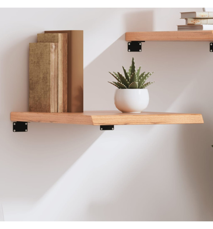 Étagère murale marron clair bois chêne massif traité | Mobilier & Déco