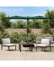 Parasol de jardin à double tête vert 316x240 cm | Mobilier & Déco