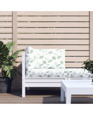 Coussins de palette lot de 3 motif de feuilles tissu Oxford | Mobilier & Déco