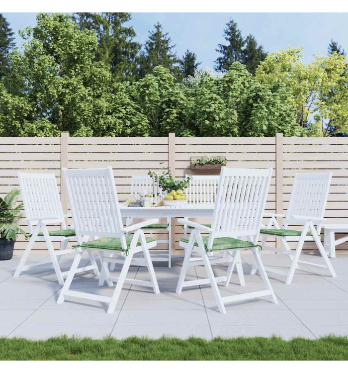 Coussins de chaise lot de 6 motif de feuilles 50x50x4 cm tissu | Mobilier & Déco