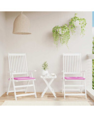 Coussins de chaise de jardin lot de 2 rose 40x40x4 cm tissu | Mobilier & Déco