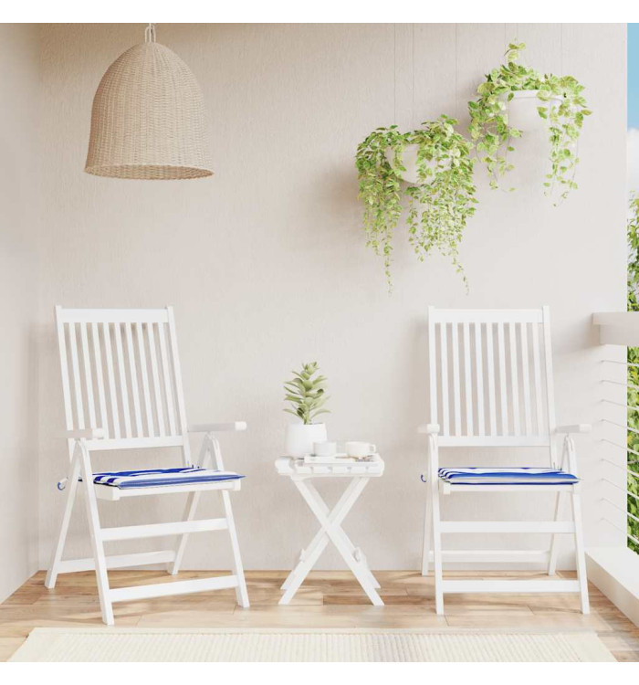 Coussins de chaise de jardin lot de 2 40x40x4 cm tissu | Mobilier & Déco