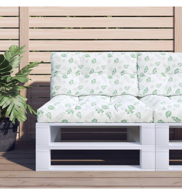 Coussins de palette lot de 2 motif de feuilles tissu | Mobilier & Déco