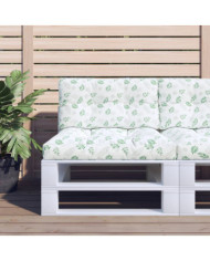 Coussins de palette lot de 2 motif de feuilles tissu | Mobilier & Déco