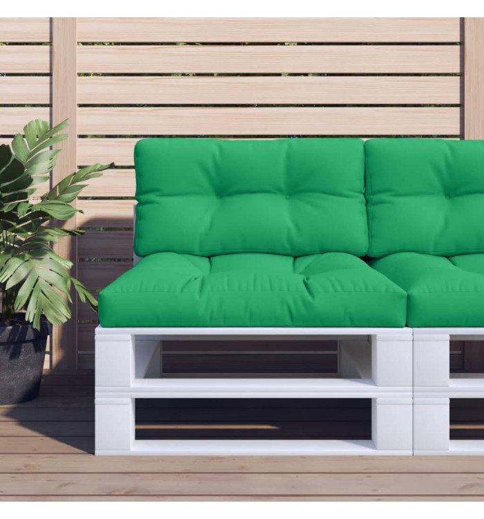 Coussins de palette lot de 2 vert tissu | Mobilier & Déco