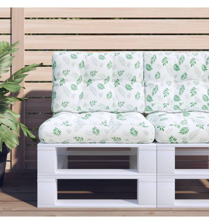 Coussins de palette lot de 2 motif de feuilles tissu | Mobilier & Déco