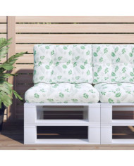Coussins de palette lot de 2 motif de feuilles tissu | Mobilier & Déco