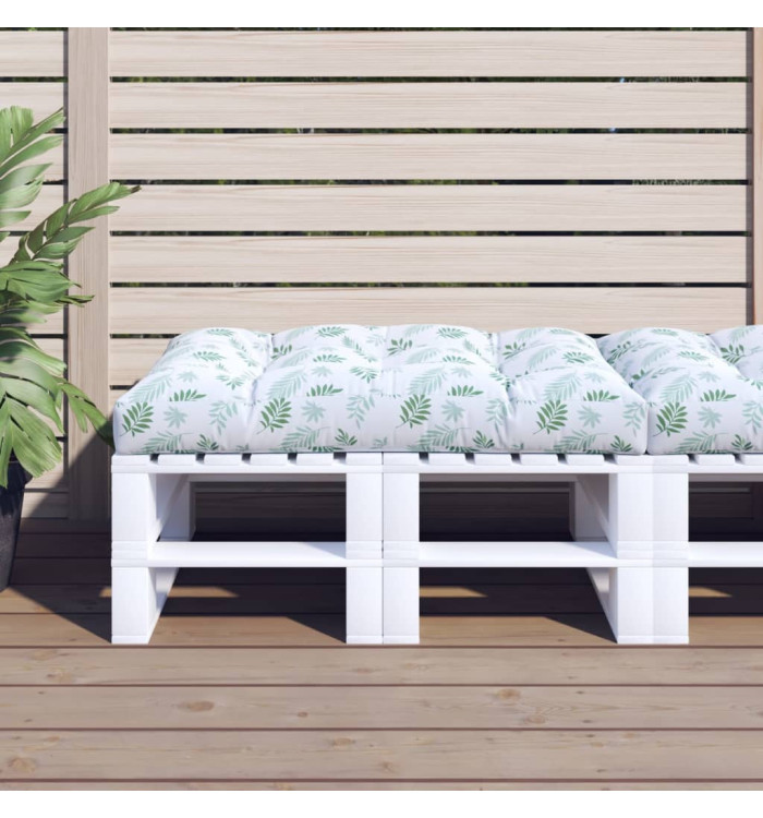 Coussin de palette à motif de feuilles 120x80x12 cm Tissu | Mobilier & Déco