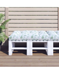 Coussin de palette à motif de feuilles 120x80x12 cm Tissu | Mobilier & Déco