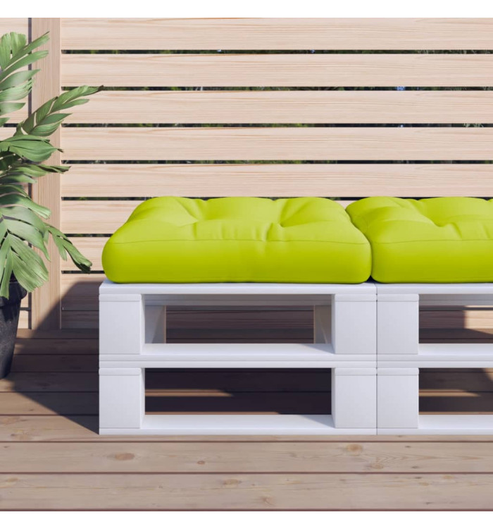 Coussin de palette vert vif 50x50x12 cm tissu | Mobilier & Déco