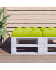 Coussin de palette vert vif 50x50x12 cm tissu | Mobilier & Déco