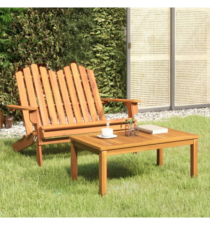Ensemble de salon de jardin Adirondack 2 pcs bois acacia solide | Mobilier & Déco