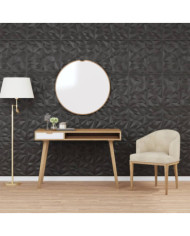 Panneaux muraux 12 pcs noir 50x50 cm XPS 3 m² améthyste | Mobilier & Déco