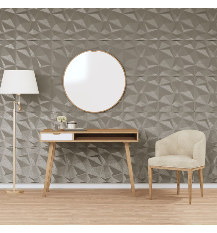 Panneaux muraux 24 pcs gris béton 50x50 cm XPS 6 m² losange | Mobilier & Déco