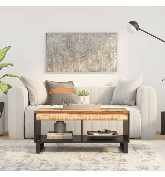 Table basse 90x50x40 cm bois de récupération massif | Mobilier & Déco