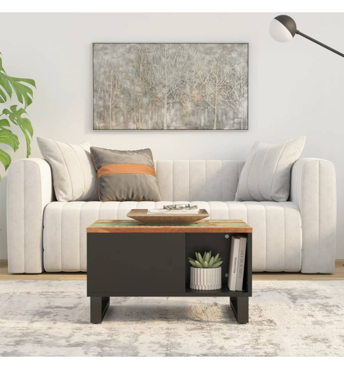 Table basse 60x50x35 cm bois de récupération massif | Mobilier & Déco