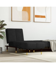 Chaise longue noir velours | Mobilier & Déco