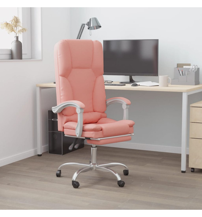 Fauteuil de massage inclinable de bureau Rose Similicuir | Mobilier & Déco