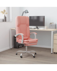 Fauteuil de massage inclinable de bureau Rose Similicuir | Mobilier & Déco