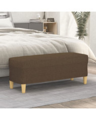 Banc Marron 100x35x41 cm Tissu | Mobilier & Déco