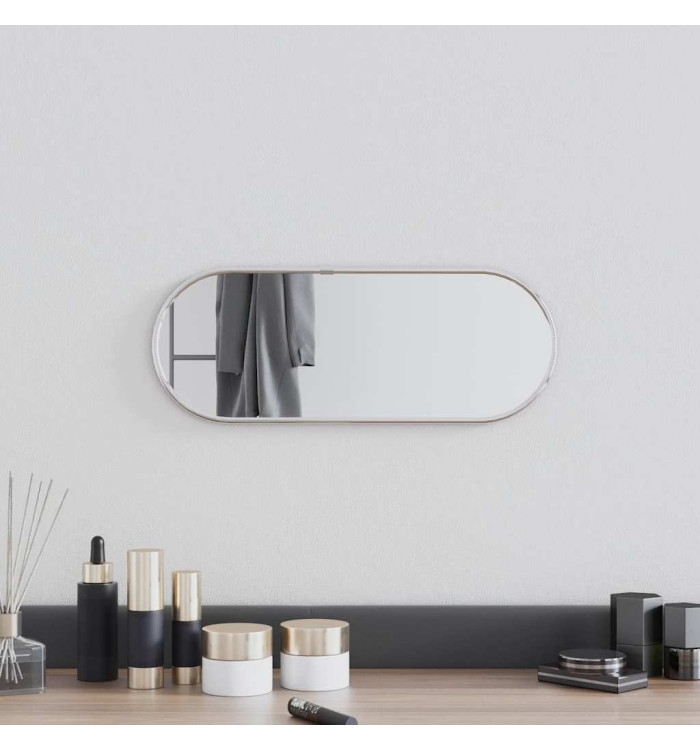 Miroir mural Argenté 40x15 cm Ovale | Mobilier & Déco