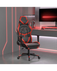 Chaise de jeu de massage avec repose-pied NoiretRouge Similicuir | Mobilier & Déco