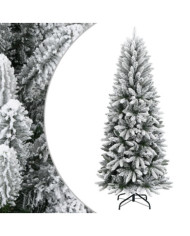Sapin de Noël artificiel avec neige floquée 210 cm PVC et PE | Mobilier & Déco