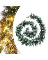 Guirlande de Noël avec lumières LED Vert 5,2 m PVC | Mobilier & Déco