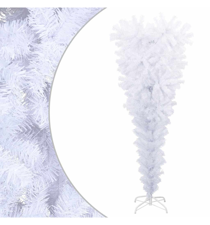 Sapin de Noël artificiel renversé avec support Blanc 150 cm | Mobilier & Déco