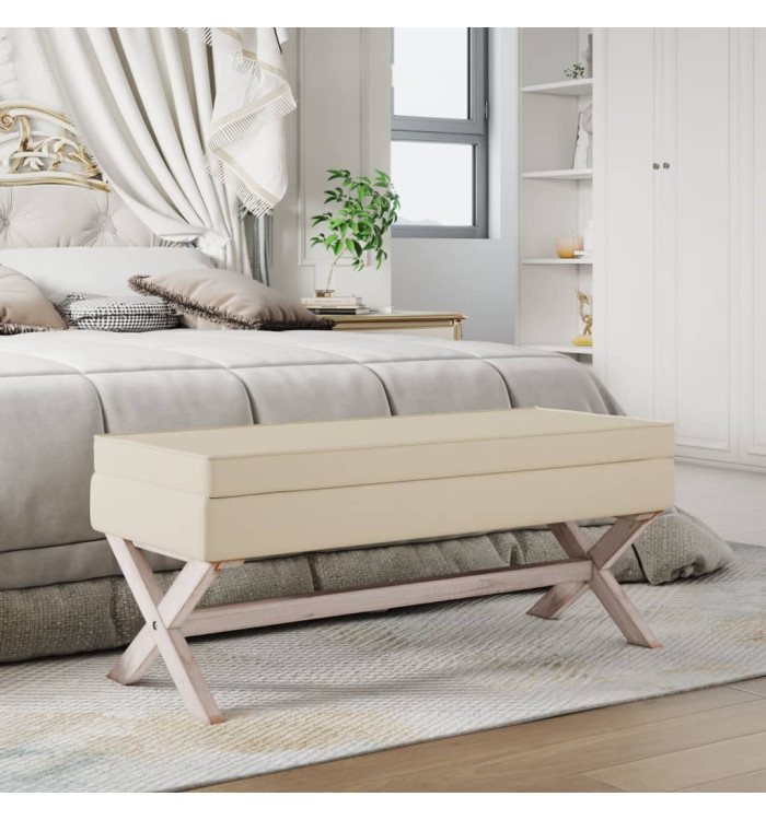 Tabouret de rangement 110x45x49 cm lin | Mobilier & Déco