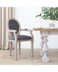 Chaise à manger gris foncé 54x56x96,5 cm velours | Mobilier & Déco