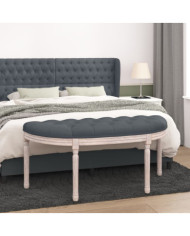 Banc Gris foncé 110,5x45x49 cm Velours | Mobilier & Déco
