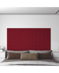 Panneaux muraux 12 pcs Rouge bordeaux 60x15 cm Velours 1,08 m² | Mobilier & Déco