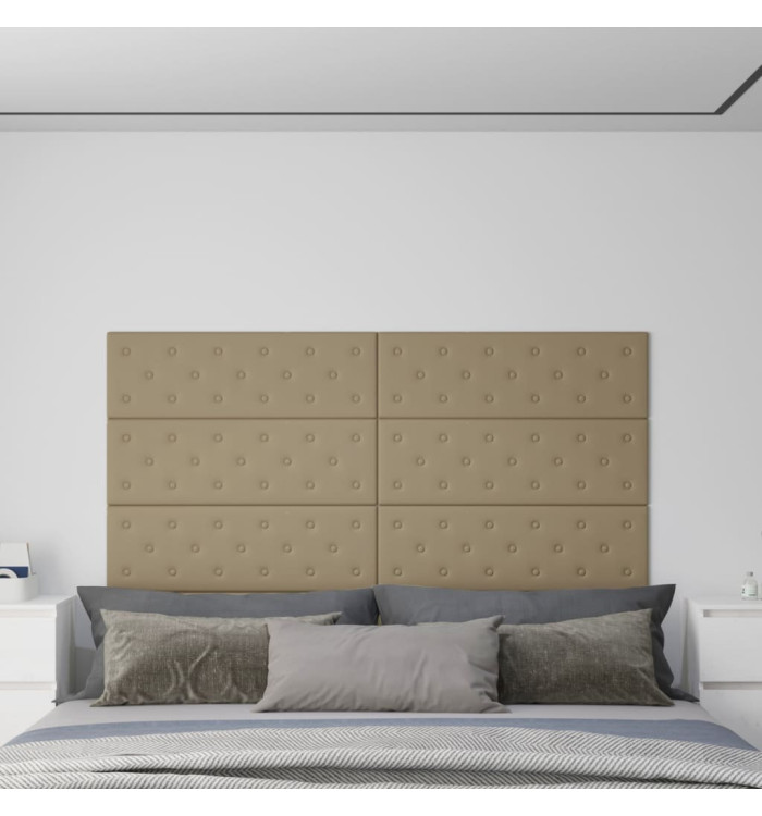 Panneaux muraux 12 pcs Cappuccino 90x30 cm Similicuir 3,24 m² | Mobilier & Déco