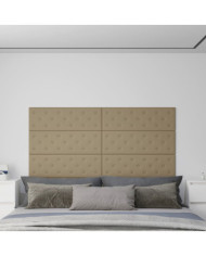 Panneaux muraux 12 pcs Cappuccino 90x30 cm Similicuir 3,24 m² | Mobilier & Déco